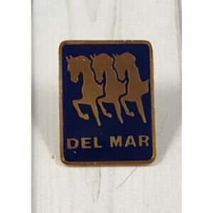 Del Mar Horse Horses Souvenir Pin Hat, Lapel, Lanyard, Apron, Jacket or Backpack